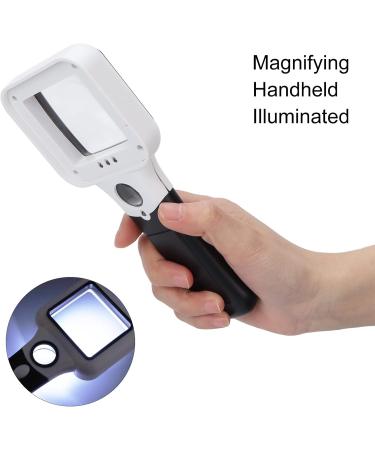 5X 45X Handheld Magnifying Glass with Light Led Magnifier for Reading Reading Checking Money Identifying Jewellery Relics Magnifier with 3LED 1UV Lights for Seniors - Buy Online on GoSupps.com