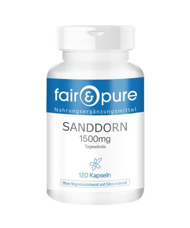 Fair & Pure Argousier 1500mg 120 g lules compl ment alimentaire v g talien sans st arate de magn sium fabriqu en Allemagne