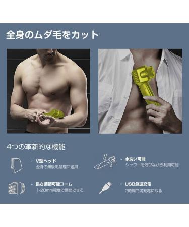 Electric Groin Hair Trimmer for Men - Waterproof Ball & Nose Hair Trimmer with Replaceable Ceramic Blades & USB Recharge Dock - Male Hygiene Razor (Yellow - Buy Online on GoSupps.com