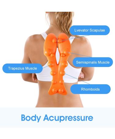 Cliunt Relief Trapezius Stretcher & Trigger Point Massage Device - Upper Back & Neck Pillow for Relaxation - Orange - Buy Online on GoSupps.com