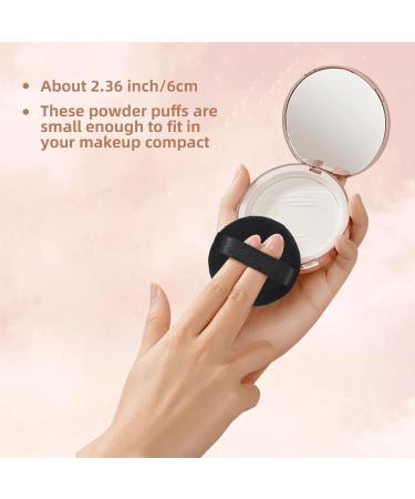 6 Pieces Soft Round Cotton Makeup Puffs for Face & Body - Black/Nude - Buy Online on GoSupps.com