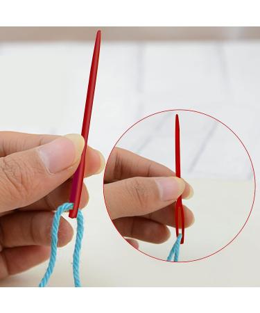 100 Pcs 7CM Plastic Sewing Needles - Craft & Safety Needles for Kids DIY Sewing - Dark Red - Buy Online on GoSupps.com