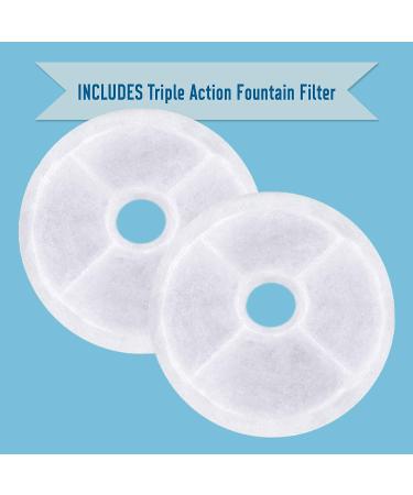 ZEUS H2EAU Triple Action Fountain Filter 2-Pack White 91403 | Replacement Dog Water Fountain Filter - Buy Online on GoSupps.com