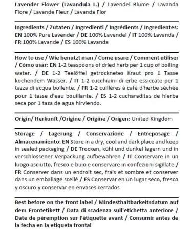  HEALTH EMBASSY Health Embassy Lavender Flower Tea | Lavandula L | Lavender Flower Tea 100g - Buy Online on GoSupps.com