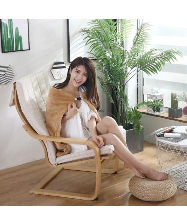 Junerain Electric Heating Blanket - USB Shawl for Shoulder Neck Back & Legs | Soft Skin-Friendly Camel Color - Ideal for Warmth & Comfort - Buy Online on GoSupps.com