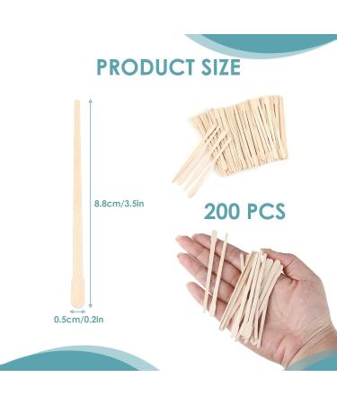 200 Wooden Sticks Set | Disposable Spatula for Eyebrows Lips & Face | Essential Makeup & Waxing Accessories - Buy Online on GoSupps.com