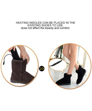 Heated Shoe Insoles USB Foot Warming Pad Mat for Outdoor Sports - Size S (35-40) - Buy Online on GoSupps.com