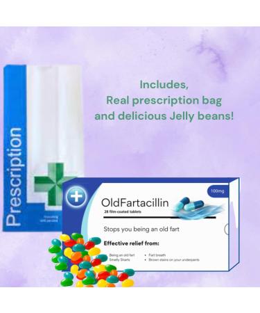 Funny Rude Prank Pill Box Filled with Jelly Beans Perfect for a Birthday Present Aprils Fools Day Gift Christmas Valentines Boyfriend Girlfriend or just as a Prank Gift OldFarticillin - Buy Online on GoSupps.com