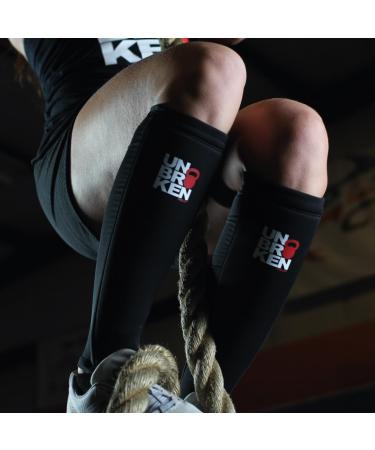 Unisex Calf Compression Sleeves for Running - Footless Compression Socks - 5mm Black - Small/Medium - Top Quality & Comfort - Buy Online on GoSupps.com