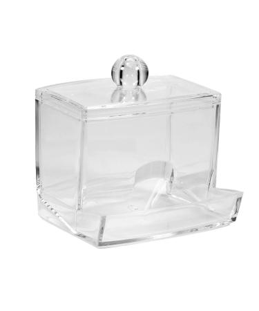 Atyhao cotton swab box practical cotton swab q-tip make-up storage box organizer cosmetic transparent holder cover with lid