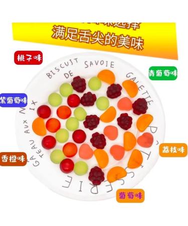 7 flavors Peeling fruit juice fudge white peach strawberry grape Litchi sugar soft candy Toffee 50% Juice Content gummy candy sweets Chewy gumdrop desserts (White Peach Flavor 300g(15bag)) White Peach Flavor 300g(15bag) - Buy Online on GoSupps.com