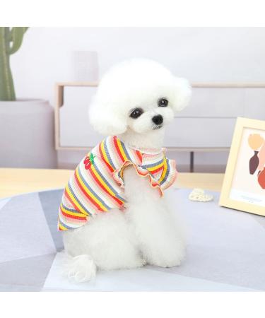 Shop Barrageon Dogs Kneid Sweet Princess Rock Clothing for Cats & Puppies - Summer Bow Knot Apparel for Small & Medium Dogs Grid Yellow (Back Length: 30 cm) - Buy Online on GoSupps.com