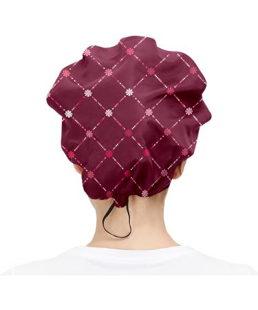 Adjustable Working Caps Tie Back Bouffant Hat for Women Men - 25 Floral Designs - Buy Online on GoSupps.com