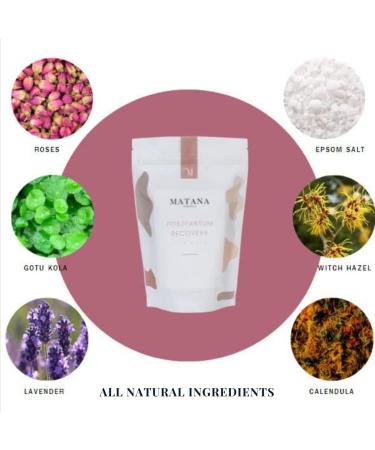 Matana Herbal Sitz Bath Soak - Postpartum & Hemorrhoid Care Relief | 100% Natural Epsom Salt with Organic Rose Bud & Lavender | 8oz Vegan - Buy Online on GoSupps.com