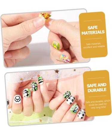 Healeved Kids Nail Kit 5 Sets toddler nail polish child toddler Nail set decorate kids nail stickers Toy plastic nail polish age 8-12 nail manicure toy suite manual 3d - Buy Online on GoSupps.com