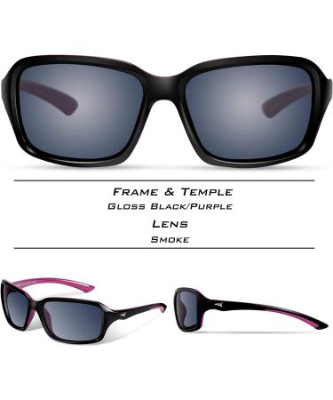 KastKing Alanta Polarized Sport Sunglasses - Black&Purple Frame, Smoke Lens | UV Protection | Ideal for Driving, Fishing, Cycling, Running | Men and Women - Buy Online on GoSupps.com