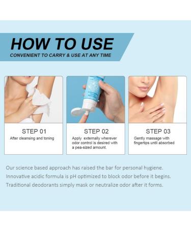 Mysense Whole Body Deodorant Invisible Cream Tube For Body Odor Removing Skin Safe and 72 Hour Odor Control 3 Ounce (02 Coconut) - Buy Online on GoSupps.com