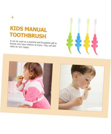 Mobestech 40 Pack Small Crocodile Cartoon Toothbrushes for Kids - Toddler Tooth Cleaning Brushes for Ages 2-4 - Buy Online on GoSupps.com