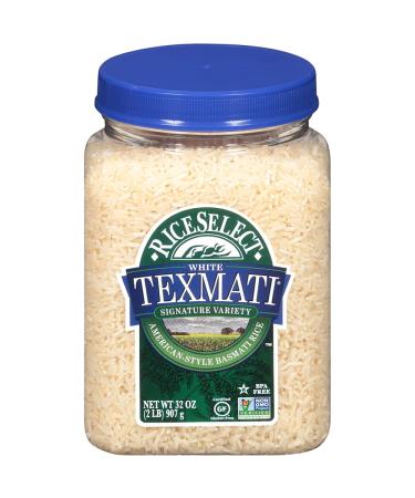 RiceSelect Texmati White Rice, Long Grain, Gluten-Free, Non-GMO, 32 oz (Pack of 4 Jars)