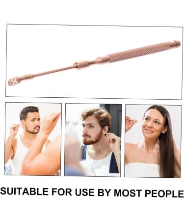 Stainless Steel Spring Ear Scope and Cleaner - Golden Ear Pick and Spoon 1pc - Buy Online on GoSupps.com