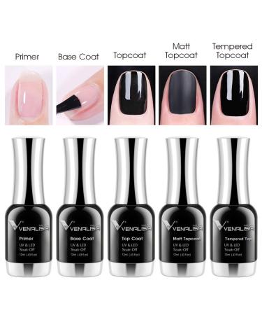 VENALISA 12ml Base Coat Nail Polish Gel - Quick Dry, UV LED Soak Off, Long Lasting Shine Finish - 0.43 Fl Oz - Buy Online on GoSupps.com