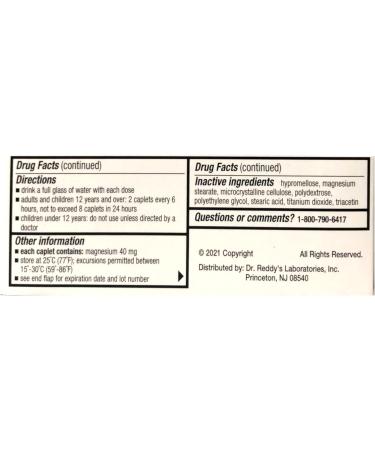 Doan's Extra Strength Pain Reliever Magnesium Salicylate Tetrahydrate 580 mg Relieves Backache Pain 24 Caplets (Pack of 5) - Buy Online on GoSupps.com