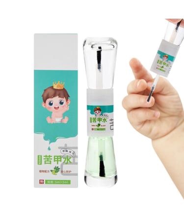 Tuxxjzm Bitter Taste Stop Biting Stopper Anti-Bite Nail Polish 5ml for nail biting care safe and to stop putting your fingers in your mouth