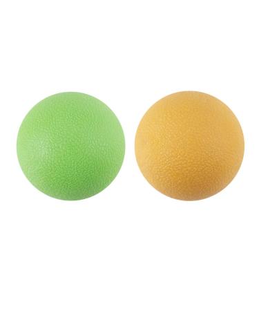 Magiclulu Yoga accessories 2st yoga ball Self-massage tool Massageball Pilates accessories massage balls fascia ball for feet back roller muscle roller heal massage ball ice hockey scroll wheel medium green