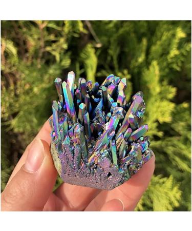 Natural Crystal Rough 1pcs Natural Beauty of Electroplated Crystal Cluster Quartz Stone Flower Crafts - Buy Online on GoSupps.com