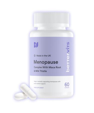 BetterVits Menopause Complex | 13-IN-1 | 360 Support | Hot Flashes | Night Sweats | Mood Swings & More | with Maca Root Sage Magnesium & 9 Other Ingredients.