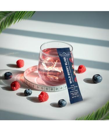 Regulate Wild Berry Bliss Electrolyte Drink Mix | 30 Sticks | with Chromium & Electrolytes | Sweetened with Allulose & Monk Fruit | No Sugar No Stevia | Vegan Gluten-Free - Buy Online on GoSupps.com