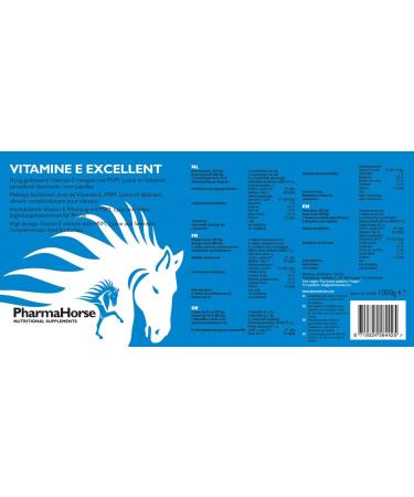 PharmaHorse Vitamin E+ | High-Dose Antioxidant with Selenium | 1000g - Boost Your Health Internationally - Buy Online on GoSupps.com