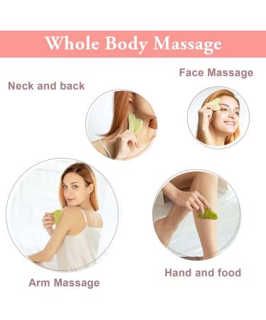 2 Piece Gua Sha Set - Rose Quartz Facial Massage Stones for Glowing Skin | Jade Gua Sha & Face Massager - Buy Online on GoSupps.com