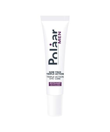 Pol ar Men - Revitalizing Triple-Action Eye Care - 15 ml - Anti-aging eye cream - Anti wrinkle - Anti dark circles - Anti puffiness - Anti fatigue - Fresh - Fragrance free - Made in France - Vegan
