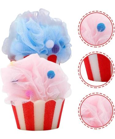 Beavorty 2pcs Cartoon Bath Ball & Sponge Set | Exfoliating Shower Pouf & Loofah for Kids & Travel - Buy Online on GoSupps.com