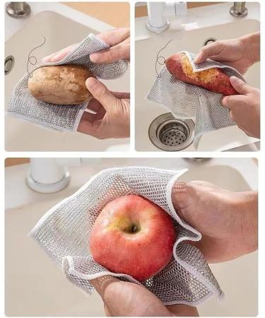 Graceiful - Double Stainless Steel Scrubber Ancienflow Scrubber Multipurpose Wire Miracle Cleaning Cloths Non Scratch Scrubbing Pads Resuable Dishwashing Rags (10pcs) - Buy Online on GoSupps.com