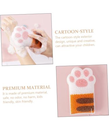 TOYANDONA Bath Cotton Shower Puff Sponge Soft Bath Sponge Cartoon Bath Bath Exfoliating Mitt Shower Mittens Wash Bath Towel Hydrophilic Animal Toddler Bagne Orange 12.5X7.5X2CM - Buy Online on GoSupps.com