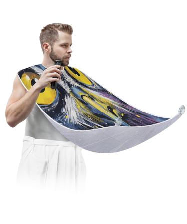 Animal Owl Beard Bib Apron Beard Hair Catcher for Men Shaving Fathers Day Anniversary Christmas Gifts for Dad Husband Beard Bib with 2 Suction Cups
