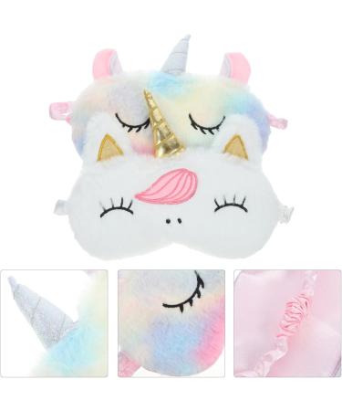 FOMIYES Unicorn Sleeping Mask - 2pcs Plush Eye Covers for Kids & Adults | Cute Sleep Mask for Girls Women & Children | Ideal Gift for Sweet Dreams - Buy Online on GoSupps.com