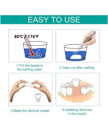 XLBHSH Cosmetic Dentures - 2 Pairs of Temporary Teeth Veneers for Comfort Fit | Upper & Lower False Teeth - Buy Online on GoSupps.com