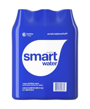 Glaceau smartwater 1 ltr bottles 6x1L (2x6x1L)