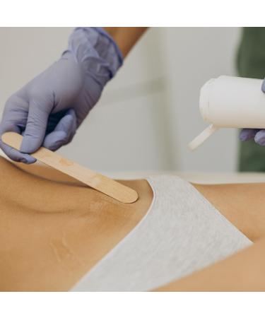 100 Natural Wooden Disposable Wax Spatulas for Hair Removal - Hygienic Smooth Waxing Sticks for Body Face Legs & Bikini - Buy Online on GoSupps.com