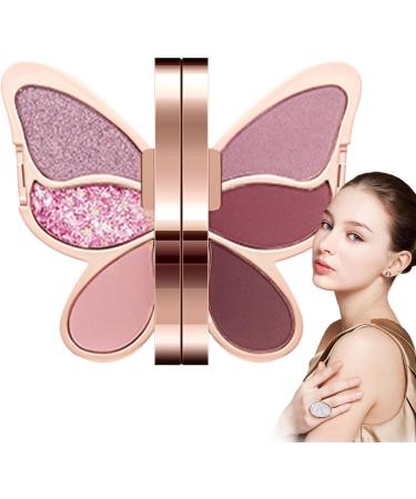 Eyeshadow palette - set of colorful shimmering eyeshadows long-lasting eye makeup collection | Blendable shimmering powder vibrant party looks cosmetic tray - Buy Online on GoSupps.com
