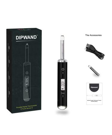 Dipwand Portable Digital Thermometer with Extra Probe Sensor | Travel Temperature Reader | Color Coded LCD Display (Black) - Buy Online on GoSupps.com