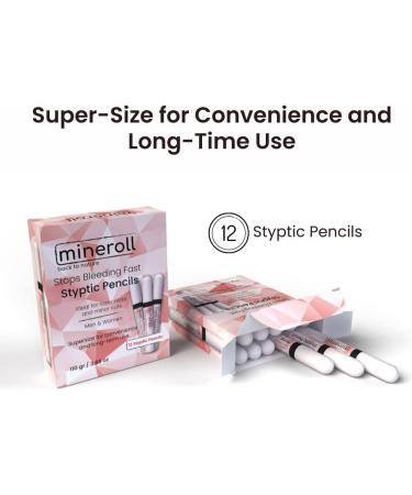 Buy Styptic Pencils - Fast Bleeding Relief for Shaving Nicks & Cuts | Shave Accessories for Men & Women (12 Pack - Buy Online on GoSupps.com