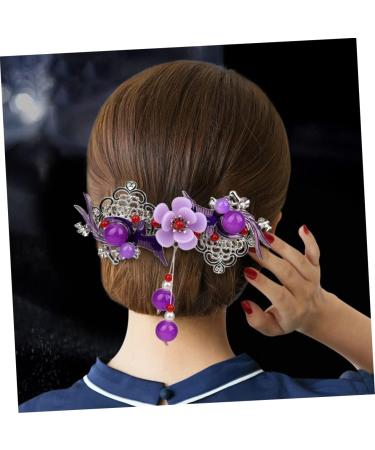 FRCOLOR Hair hairpin rhinestone hair barrettes vintage hair pin metal hair clips for women hair jewels for women flower hair clip rhinestones Miss tassel rhinestone flower Clips - Buy Online on GoSupps.com