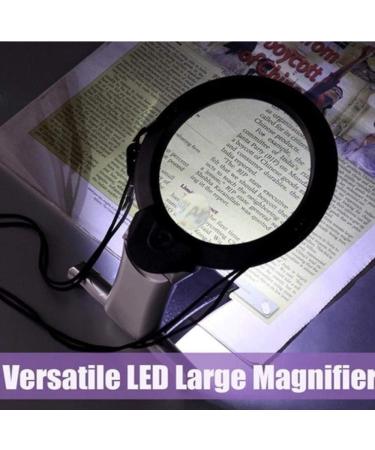 with Light 2LED Lights Magnifier for Reading Sewing Crafts Handcraft Desktop Neck Hanging Style Tool Better Life - Buy Online on GoSupps.com