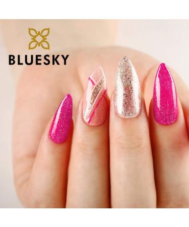 Bluesky Gel Nail Polish Glitter No Wipe Top Coat Make a Wish GTC02 10 ml (Requires Curing Under UV LED Lamp) - Buy Online on GoSupps.com