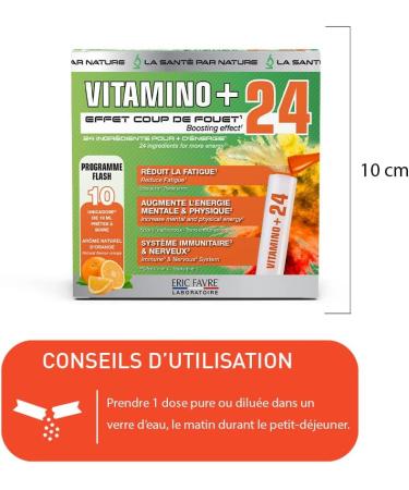 VITAMINO + Unicadoses - Multivitamin Complex A B C D3 E Minerals Amino Acids Immunity Fatigue - Ready to Drink Orange Flavor - Eric Favre - Buy Online on GoSupps.com