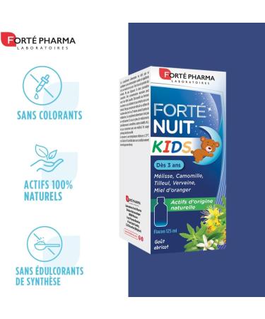 Fort Pharma Fort Nuit Kids - Children's Sleep Syrup From 3 years old - Natural ingredients Melissa Chamomile Verbena - Buy Online on GoSupps.com